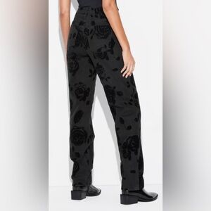 Wild Fable Black Floral Straight Leg Pants